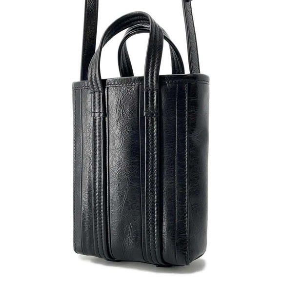 Balenciaga Bag Folder Leather Barb Phone Black Shoulder - Picture 1 of 10
